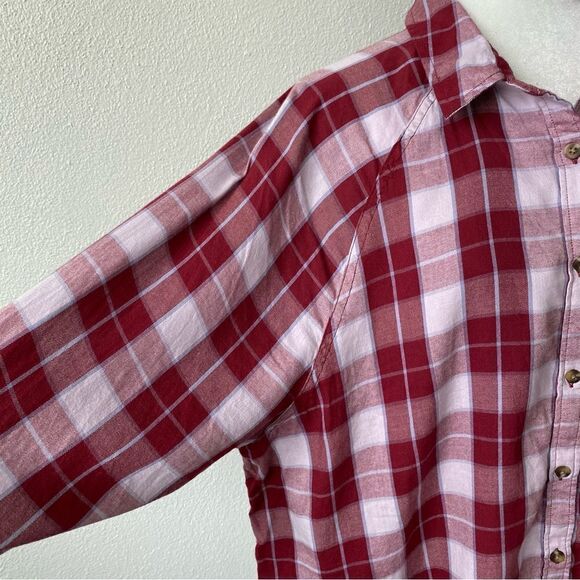 SO Plaid Long Sleeve Shirt Long Sleeve Large - Picture 5 of 14